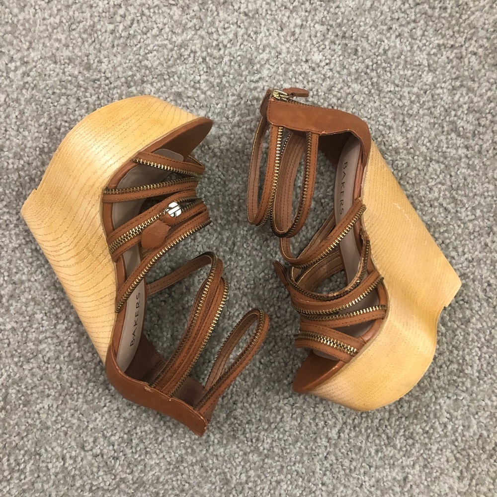 Pleaser Wooden Heel Wedge